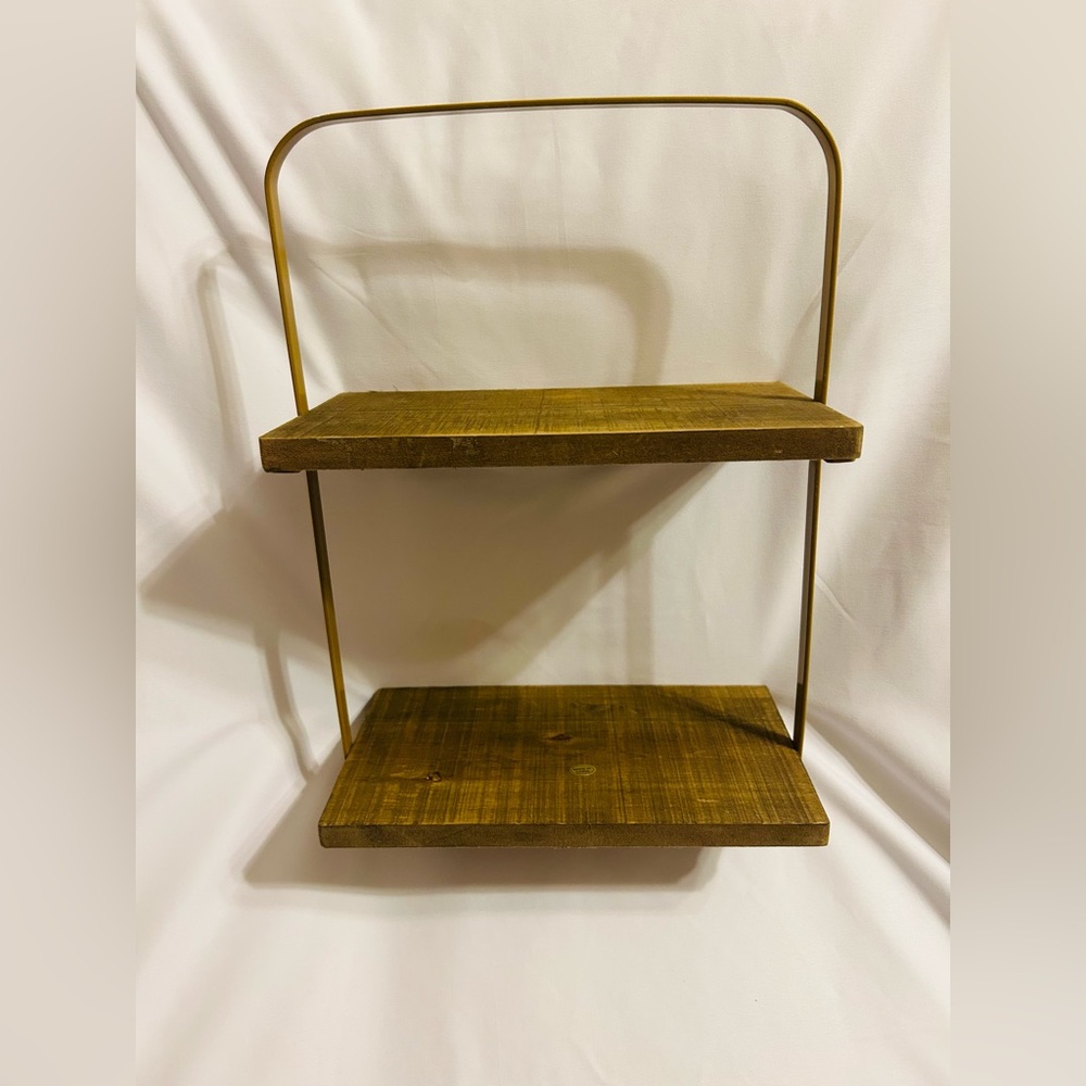 Rustic Brown Wooden Wall Shelf